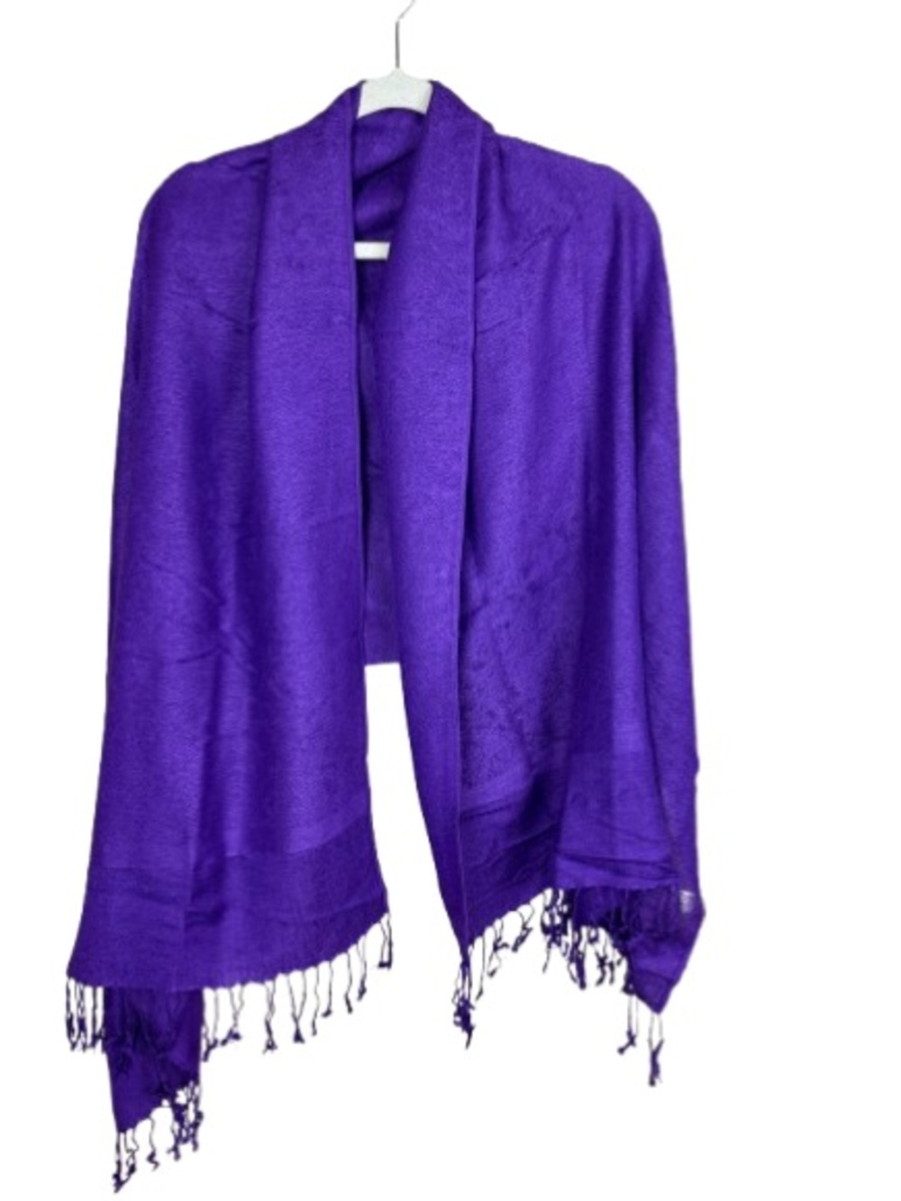 Elegant Purple Women's Fringe Scarf Shawl
